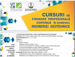 Curs de formare continua INTERACTIUNE TEREN – STRUCTURA IN REGIM STATIC SI DINAMIC
