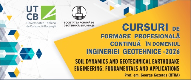 Poza produs Curs de formare continua SOIL DYNAMICS AND GEOTECHNICAL EARTHQUAKE ENGINEERING:  Prof. em. George Gazetas (NTUA)